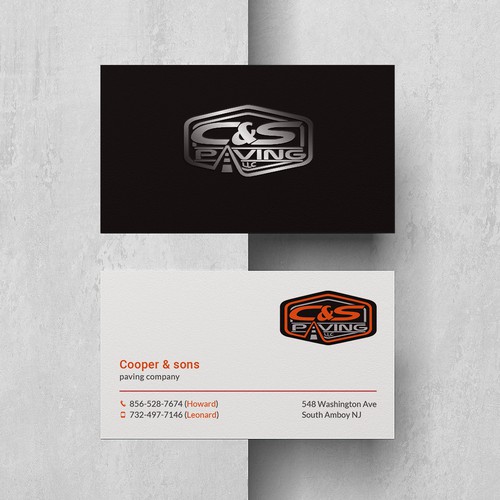 We are an asphalt paving company  card with character, style, stands out from everyone nothing bland no white ,add stuff Design réalisé par SUJAN SARDER