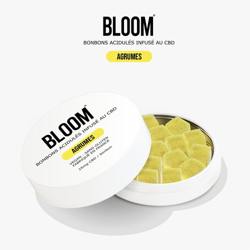 BLOOM CBD Gummies need his new packaging Design by JasmoroGraphic