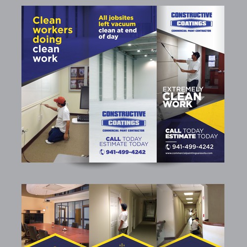 Commercial painting company brochure ad contest, looking for clean crisp look デザイン by Dzine Solution