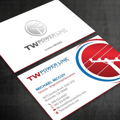 Business Card for a high voltage company Design by Felix SH