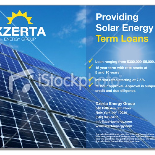 Flyer design for a Solar Energy firm Ontwerp door msusantio