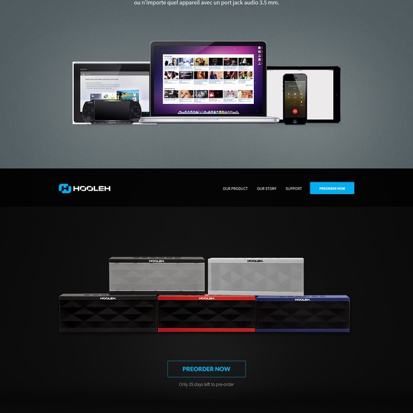 Hooleh - Website for Audio Speaker Electronics Brand