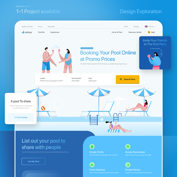 Landing page design exploration