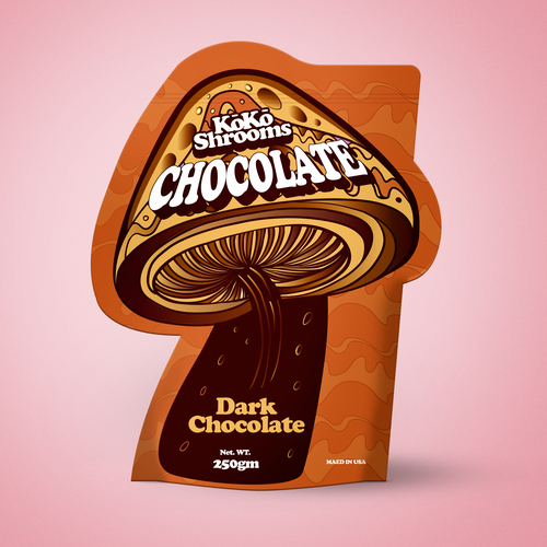 psychedelic mushroom shaped chocolate Design by Design Studio72