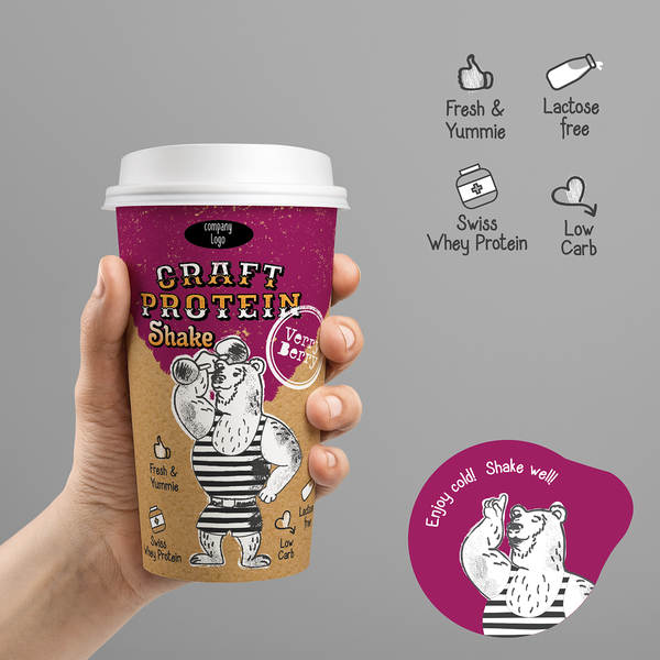 Concept for natural protein shake