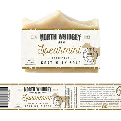 Create a striking soap label for our natural soap company with more work in the future デザイン by Mj.vass
