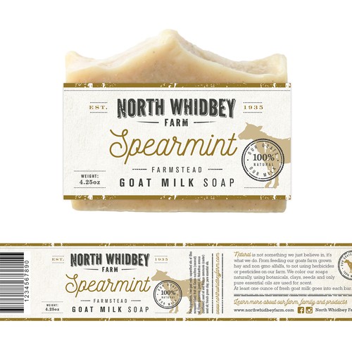 Create a striking soap label for our natural soap company with more work in the future Design by Mj.vass