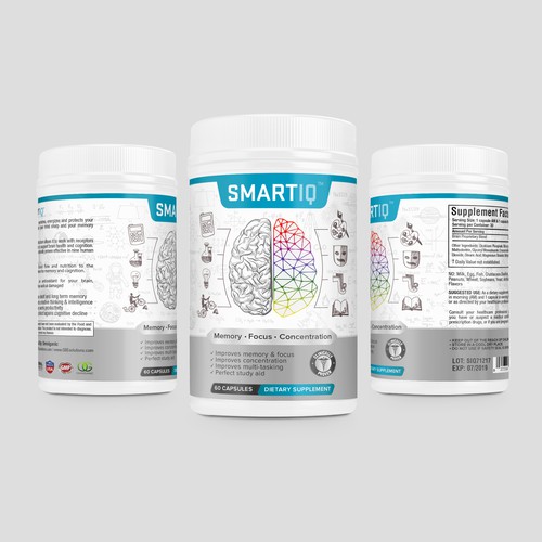 Brain Supplement Label Design Design by DesignSBS