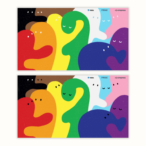 Virtual backgrounds for PRIDE month (multiple winners) Diseño de Lesli Mur