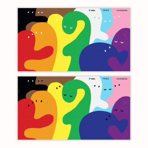 Virtual backgrounds for PRIDE month (multiple winners) Design by Lesli Mur