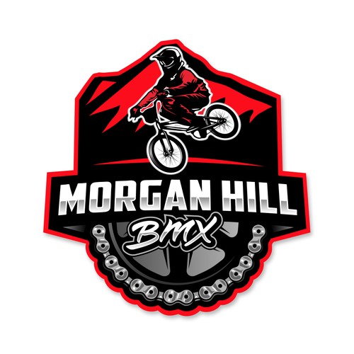 BMX Racing Track Logo Search Design by CervusDesigns