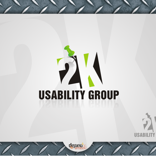 2K Usability Group Logo: Simple, Clean Diseño de The_Fig