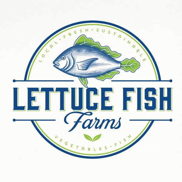 Design by austinminded titled "LETTUCE FISH FARM LOGOS"