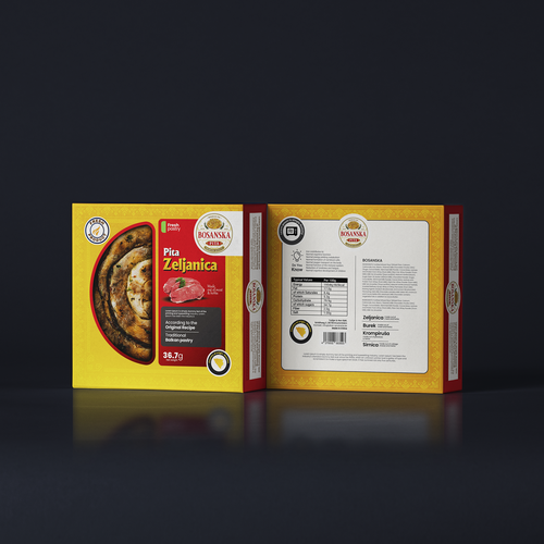 Bosanska Pita (Balkan Pastry) Needs a New Packaging Design Design by Spyki Graphics