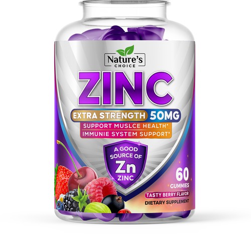 Tasty Zinc Gummies design needed for Nature's Choice Réalisé par ✝DeSiGnEr✝JOHN