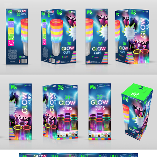 Glow stick packaging box design
