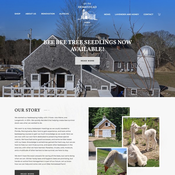 Olde Homestead Farm Website Design