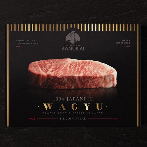 100% JAPANESE WAGYU STEAK Design by Kamilla Oblakova