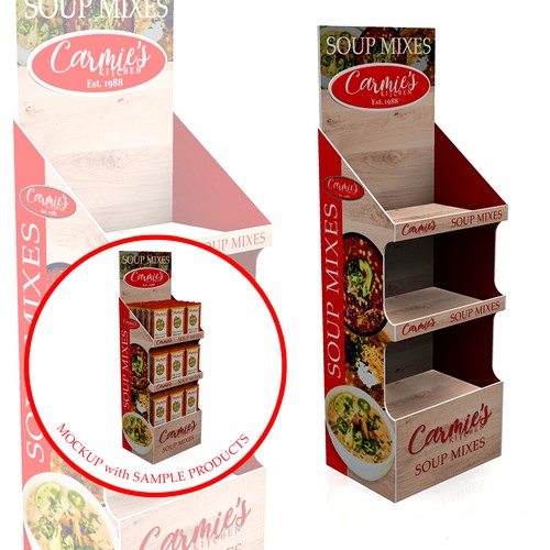 Help! We need a display design for our soup mixes! Design by FlipVinoya2
