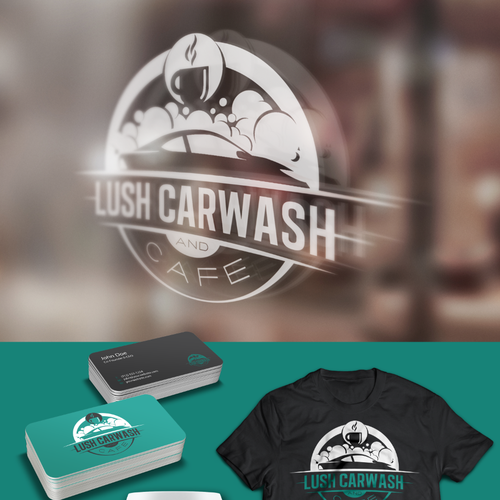 Create a fun cool carwash brand with earthy colours. Design by Alvianks