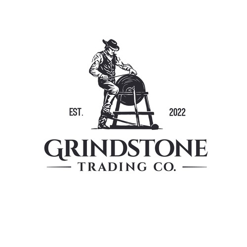 Designs | Vintage Illustration of Grindstone & Man to appeal to young ...