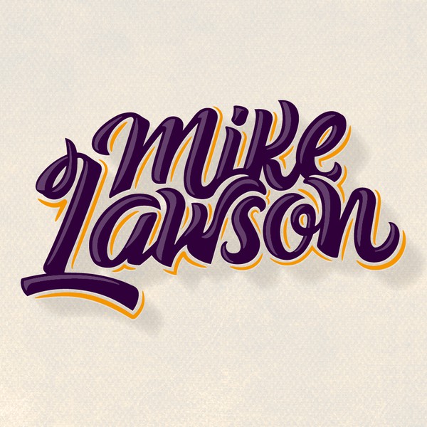 Design by Rulio Ramirez titled "Mike Lawson Lettering"
