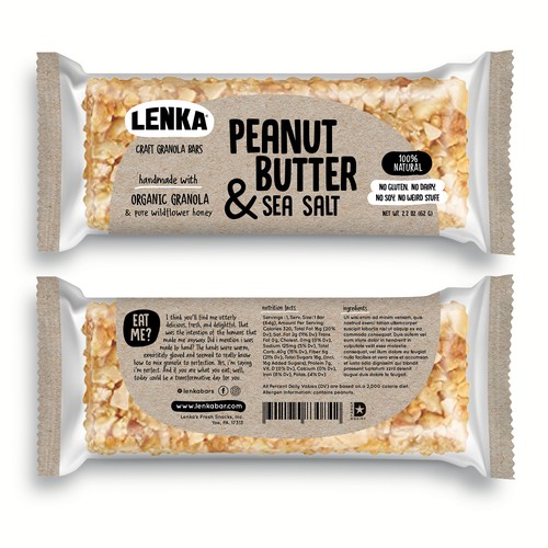 Craft Granola Bar Packaging for Millennials Design by MishkaBooo design