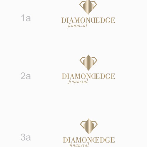 Create an elegant, understated luxury logo for Diamond Edge Financial Design by ZISSOU DESIGNS