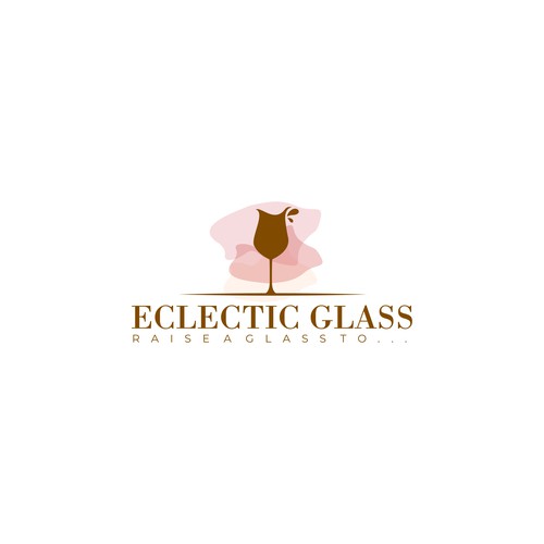 Luxurious Modern Wine Glass Logo Design por NuriCreative