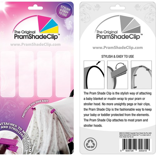 Create the next product packaging for Pram Shade Clip Design by zakazky