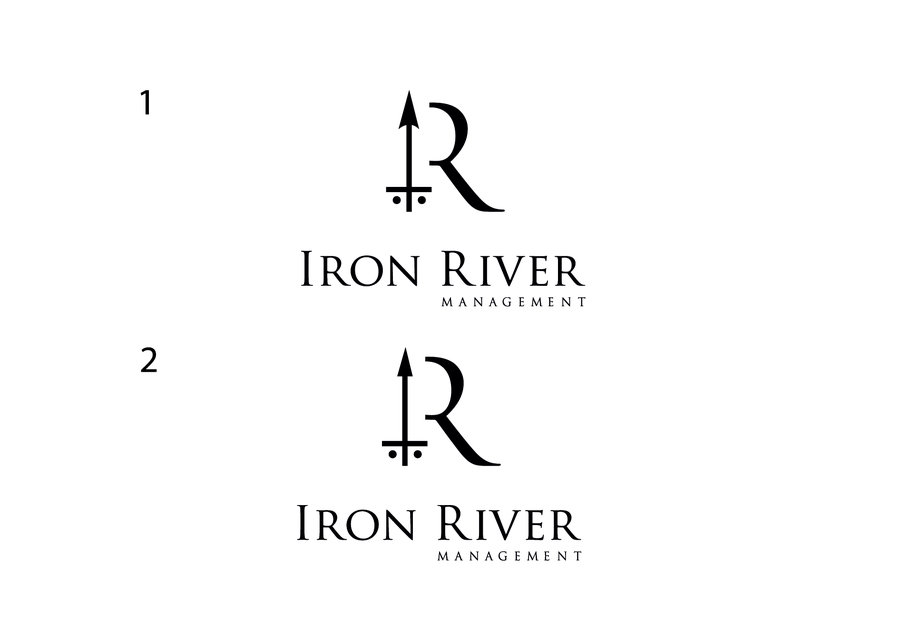 Create a logo and business card for Iron River Management Logo