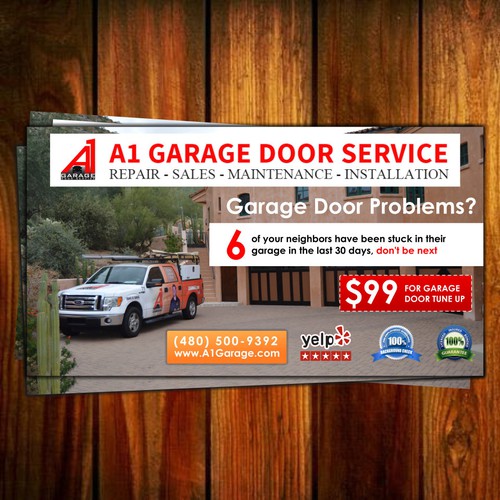 Create A 11 X 6 Garage Door Flyer Postkarten Flyer