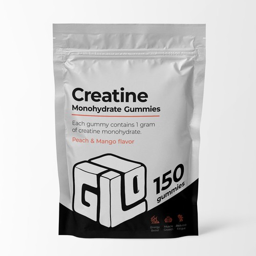 Bag Design for Creatine Monohydrate Gummy brand Design by EsoWorld