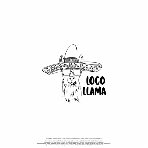 Design di "Loco Llama" Party Supplies Needs a Fun Logo di Reefkennedy