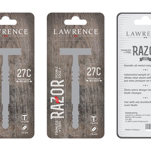 Designs | Create a Blister Card Design for Lawrence 27C Razor | Product ...