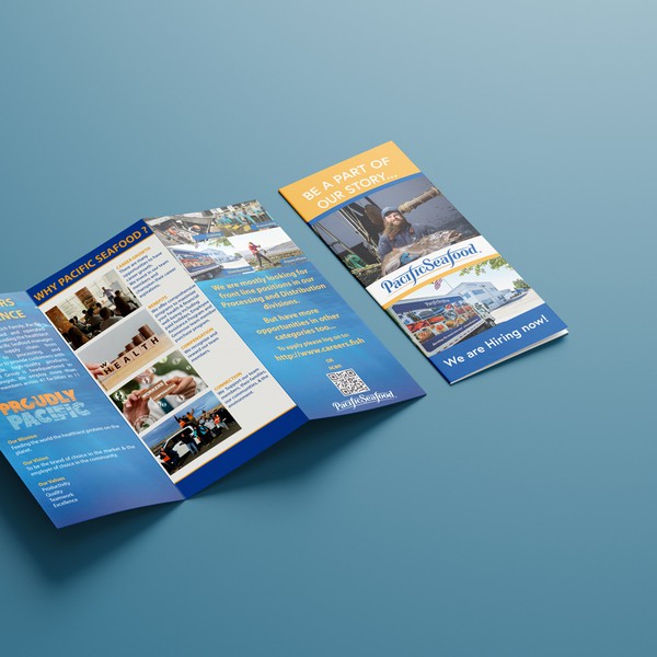 Modern/Clean Recruiting Flyer for Large US Seafood Company - Pacific Seafood