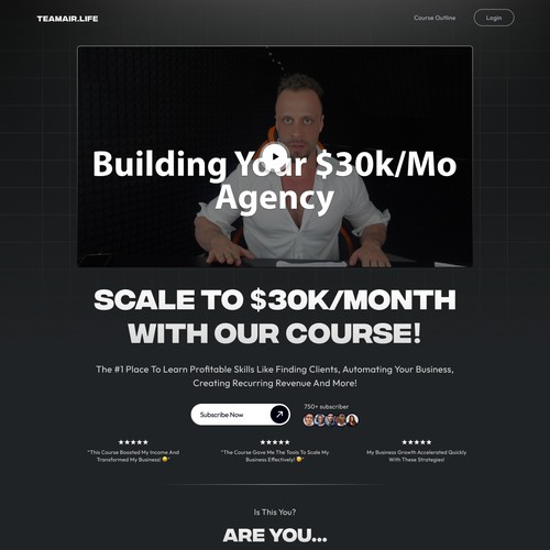 Winning Clean Simple Homepage For Ecomm Course Design by Naddd ♀