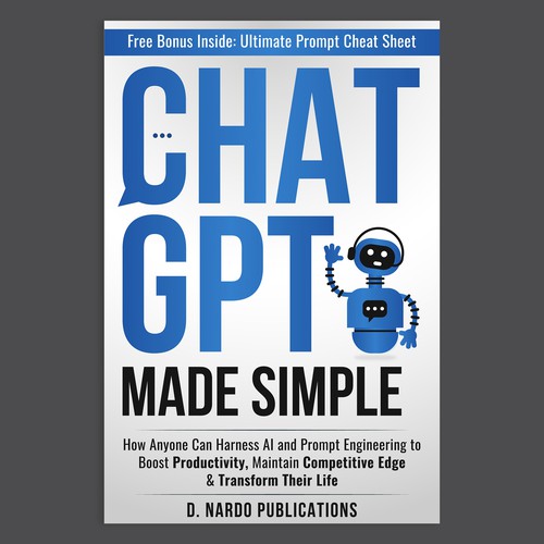 Professional Cover for BEST-SELLING BOOK about ChatGPT & AI Design by Unboxing Studio