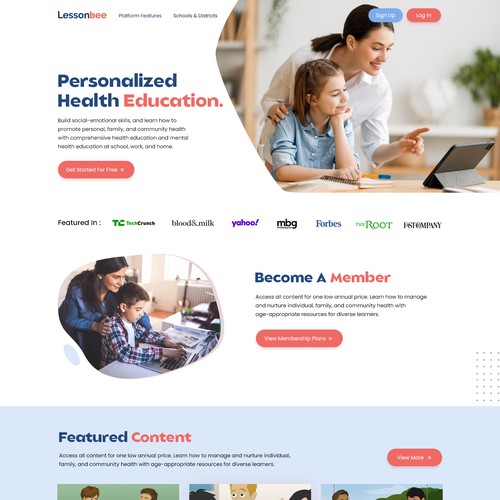 Gamified Health & Wellness Education Platform for Schools Réalisé par unbox.style⚡️