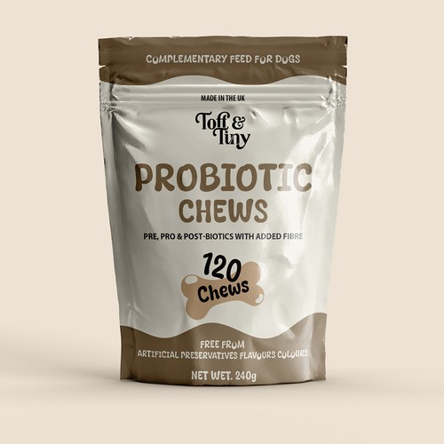 Pouch packaging design - Probiotic Chews for dogs Design by sadiaafrinrumky