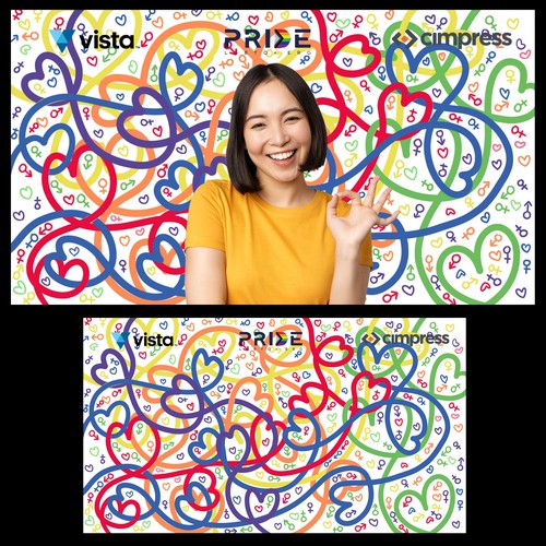 Virtual backgrounds for PRIDE month (multiple winners) Diseño de NOAKA