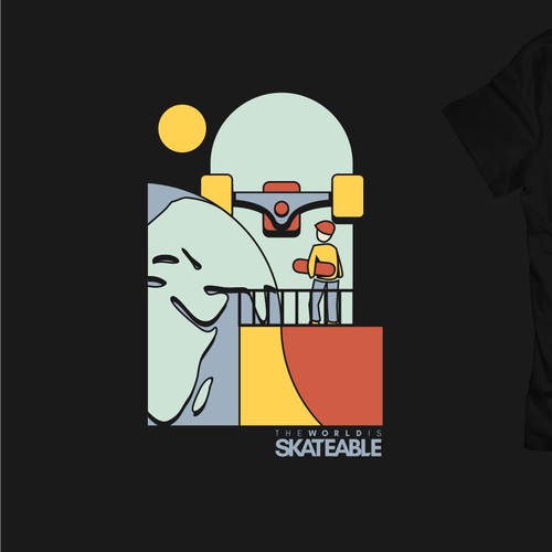 The World is Skateable ... and we need an awesome tee design Design réalisé par joelesse