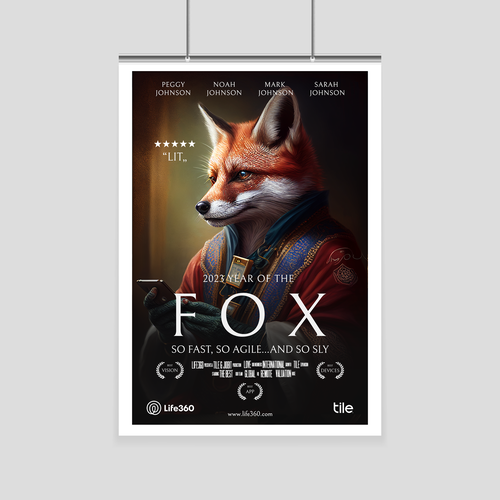 Life360 2023 Year of the Fox Poster Design by ar.cho