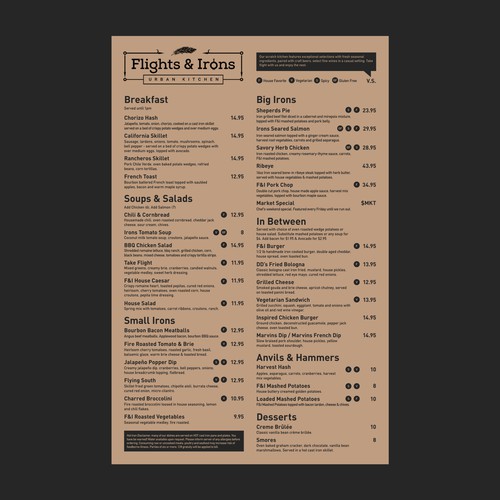 Refresh Menu Design for Local Wood Fired Kitchen Design by Fargo Ajans