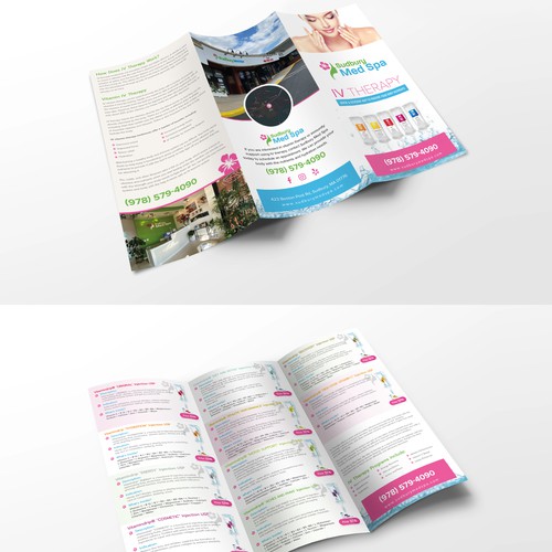 Design a brochure for IV Therapy at Sudbury Med Spa, FULL CONTENT PROVIDED Design by mou*7