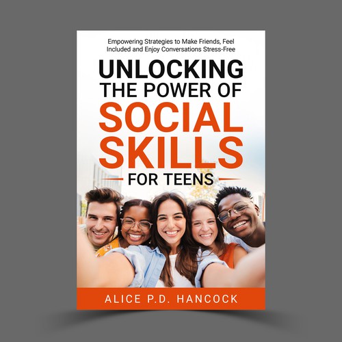 Minimalist Book cover for Teens ages 13-18 suffering from social anxiety and need to learn social skills Design by KMS Arafat