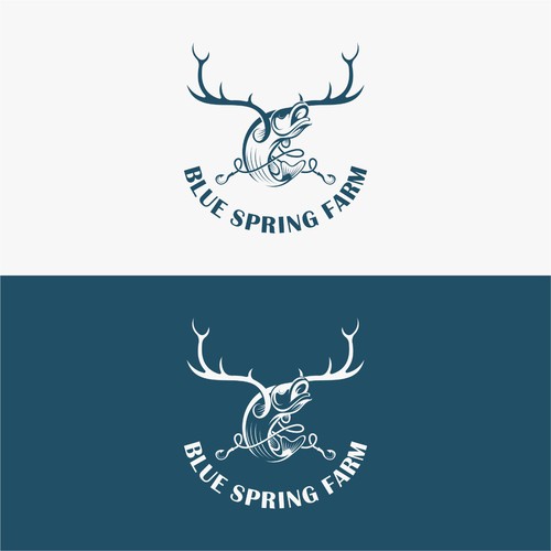 Logo for our Der hunting and bass fishing recreational farm Design by shaushe