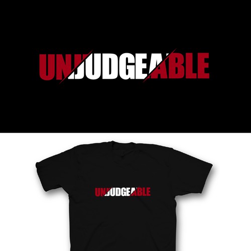 Simple t shirt design for media/ marketing for brand “Unjudgeable” Design by saka.aleksandar