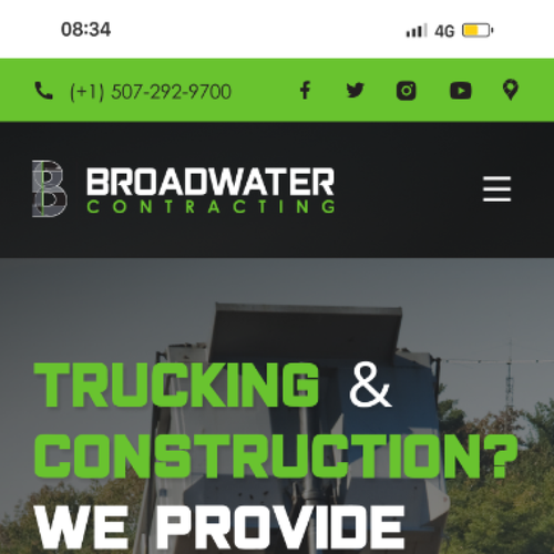 Trucking redesign of website Design by Azzam 123