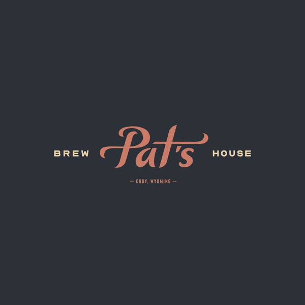 Hand lettered logo for a brew house in Wyoming